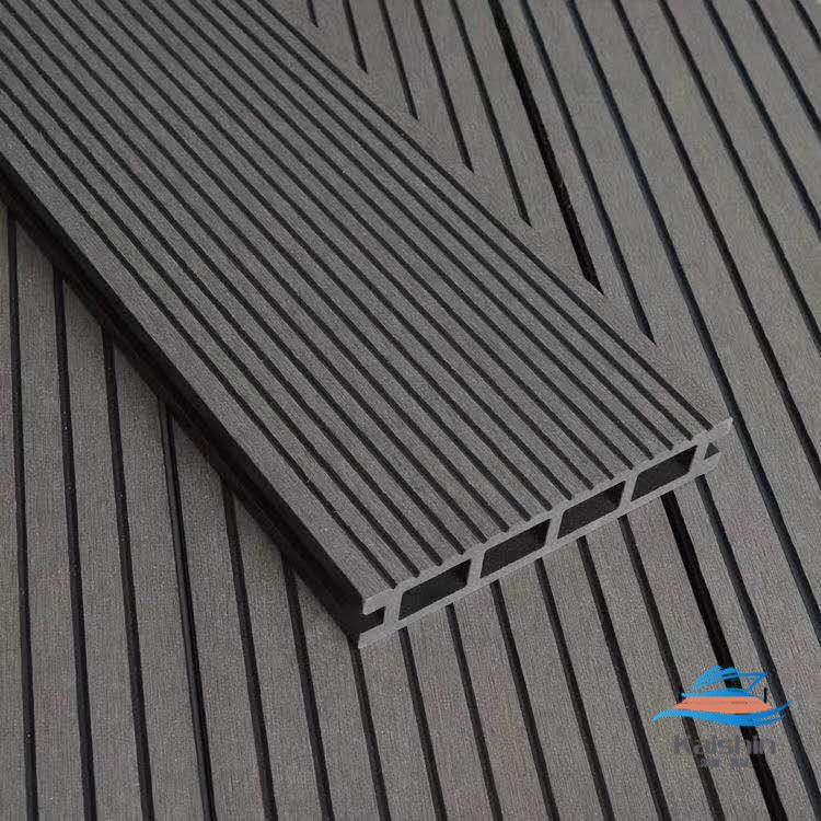 HDPE Hollow WPC Wood Plastic Decking Waterproof For Pontoon