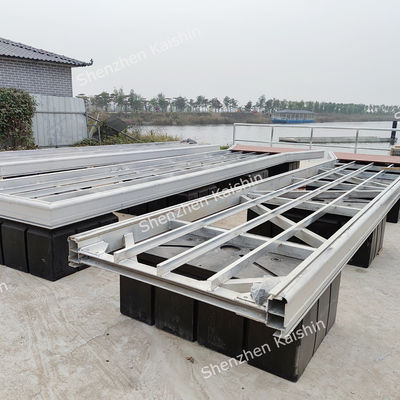 Corrosion Resistant Aluminum Floating Walkway with Anti-slip WPC Decking and Customized Ramp