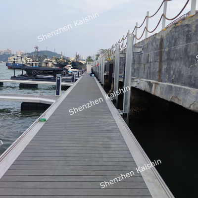 WPC Decked Aluminum Floating Docks For Marina Boat Yacht Floating Pontoon Mooring Cleats Included