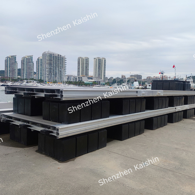 Stability Designed Marine Yacht Floating Dock Aluminum Floating Pontoon For Marina Waterfront Use