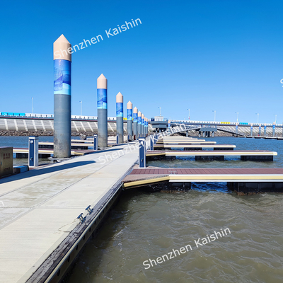 Galvanized Yacht Floating Dock Aluminum Floating Pontoon For Marina Pier Engineering