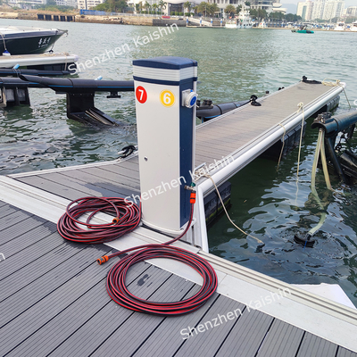 Marine Floating Finger Dock Aluminum Alloy Floating Walkway Pontoon With WPC Decking