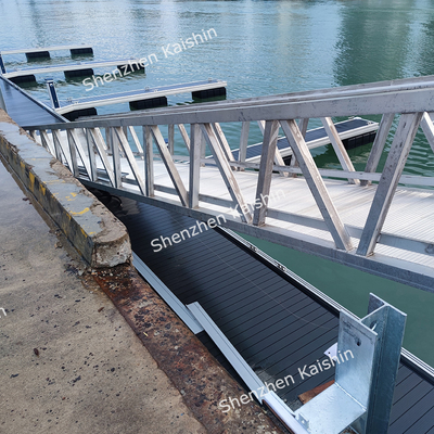 Customizable Marine Aluminum Gangways Ramps Floating Dock Pontoon Bridge For Yacht Use