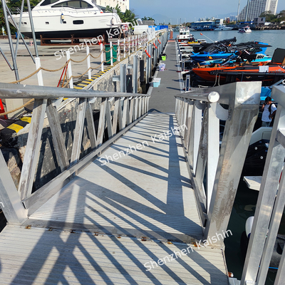 Customized Aluminum alloy 6061 Gangway With UHMW Rollers For Marina boat Floating Dock Pontoon