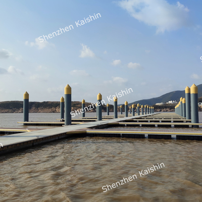 Customized Aluminum Alloy Floating Pontoon Platform Marine Finger Dock With Mooring Cleats