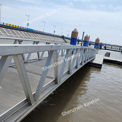 Customized Marine Aluminum Gangways For Marina Dock Yacht Floating Pontoon Bridge