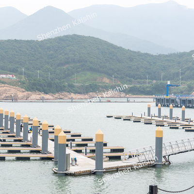 Sturdy Aluminum Alloy Floating Docks Pontoon For Marina Wharf Engineering Use With LLDPE Floaters