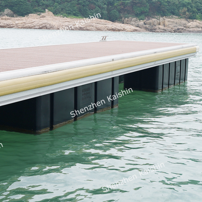 Premium Floating Aluminum Platforms Marine Floating Docks With WPC Decking And LLDPE Floaters
