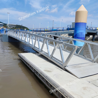 Durable Marina floating Dock Floating Walkway Pontoon Aluminum Gangway Ramps With Handrail