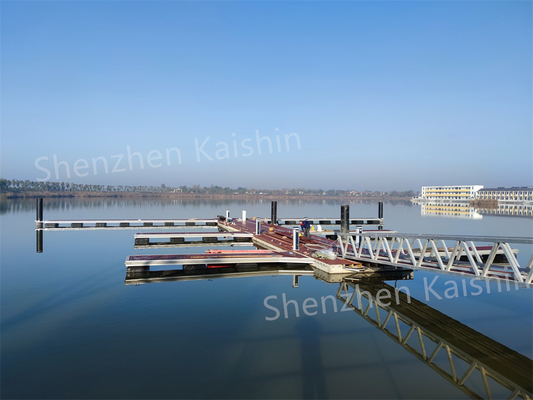 Anti-Slip Surface Marina Floating Walkway Aluminum Gangways Ramps For Floating Pontoon Bridge