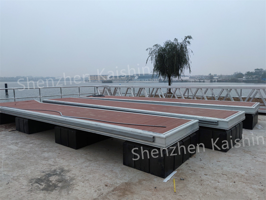 Aluminum Alloy 6061 T6 Marine Floating Docks With WPC Decking LLDPE Floats For Yacht Boat Ship Use