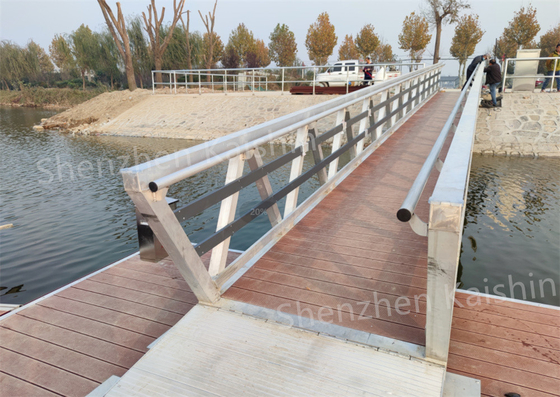 Silver Aluminum Gangway Floating Bridge Dock The Perfect Combination Of Strength And Durability