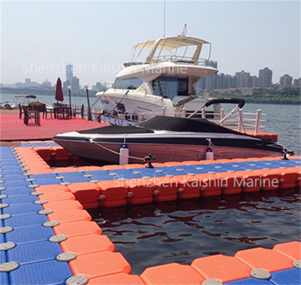 HDPE Floaters Portable Floating Cubes Dock With Nuts And Bolts For Jet Ski Boat Waterfront Project