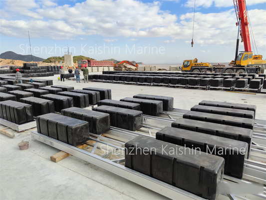 Black Floating Dock EPS Foam Inside LLDPE Plastic Cubes Floating Pontoon Floaters