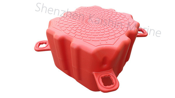 HDPE Modular Floating Dock For Water Activities Orange Blue - 350kg/sqm Capacity