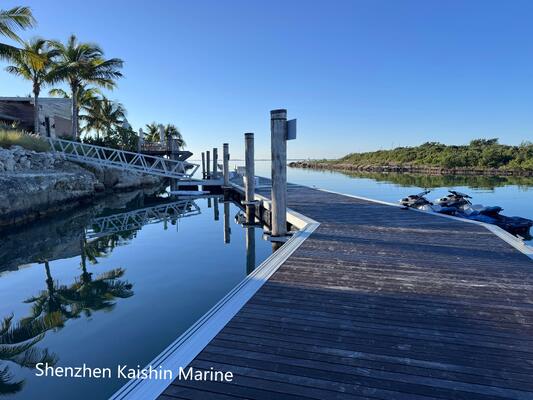 Marine Grade 6061-T6 Aluminum Floating Dock with Corrosion Resistant Anodized Finish and Customizable Sizes