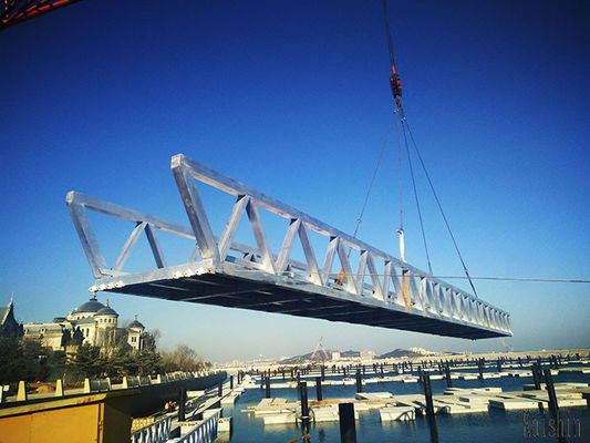 300kgs/Sqm Loading Capacity Aluminum Alloy Gangway Ramps Floating Bridge Pontoon Marina Dock With Bolts And Nuts