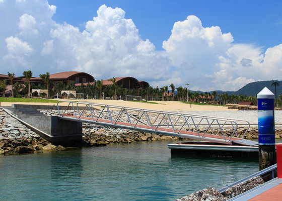 Customized Aluminum Alloy Gangway Ramps With Rollers For Marina Floating Pontoon