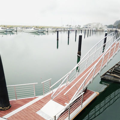 Customized Aluminum Alloy Gangway Ramps With Rollers For Marina Floating Pontoon