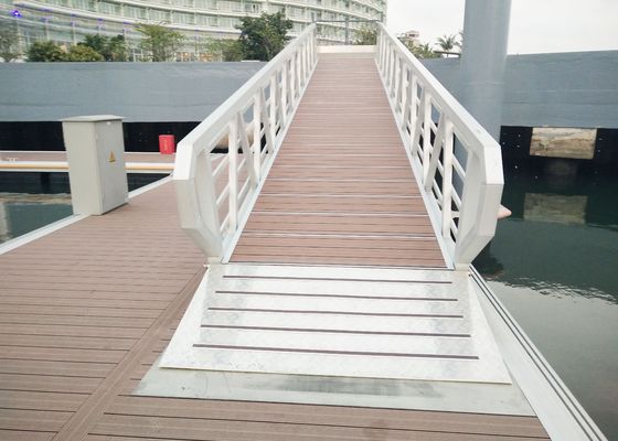 Customized Aluminum Alloy Gangway Ramps With Rollers For Marina Floating Pontoon
