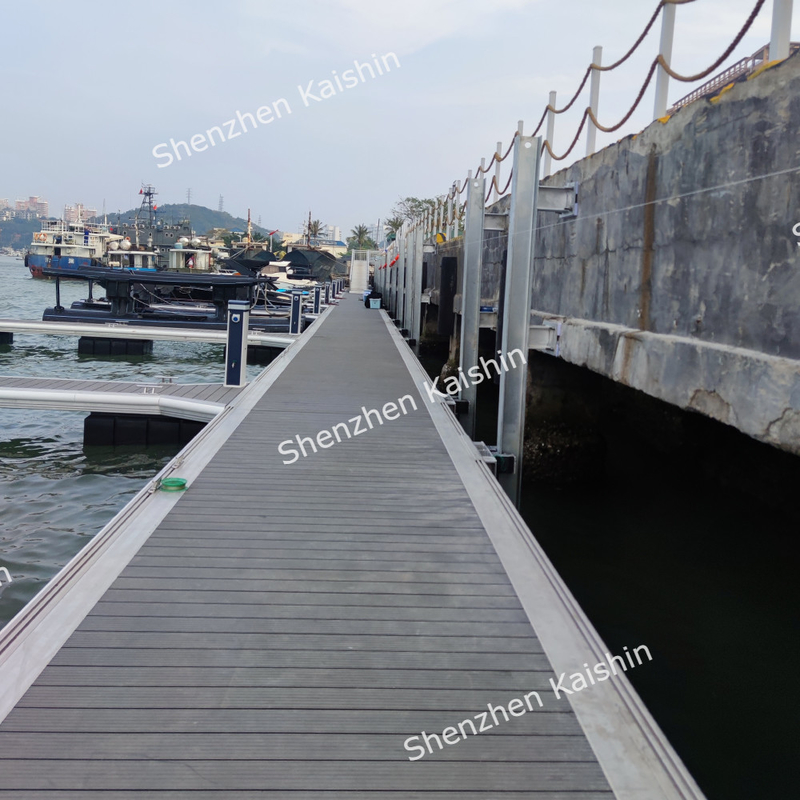 WPC Decked Aluminum Floating Docks For Marina Boat Yacht Floating Pontoon Mooring Cleats Included