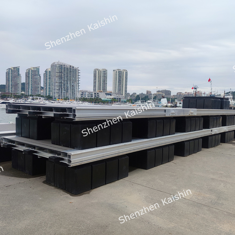 Stability Designed Marine Yacht Floating Dock Aluminum Floating Pontoon For Marina Waterfront Use