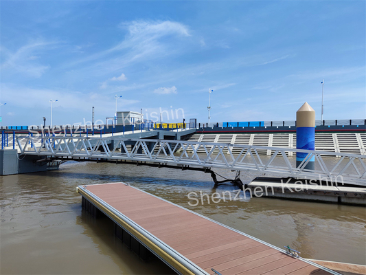 দীর্ঘস্থায়ী অ্যালুমিনিয়াম ভাসমান পন্টোন পাদচারী মেরিনা ডকস ইয়ট ক্লাব ভাসমান ডক জন্য