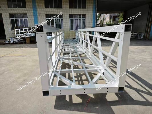 অ্যান্টি-স্লিপ অ্যালুমিনিয়াম অ্যালয় 6061-T6 মেরিন গ্যাংওয়ে 400kgs/sqm লোডিং ক্ষমতা এবং ভাসমান ডক ব্রিজের জন্য 15-20 বছর জীবনকাল